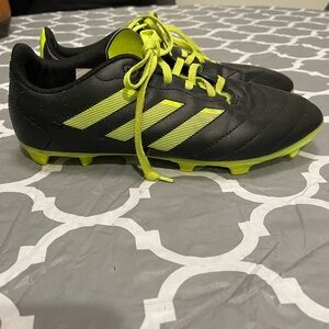 Boys Adidas Goletto Viii Firm Ground 5.5 Black And Lime Green Soccer Cleats